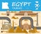 Egypt Landmark Global Travel And Journey Infographic background.