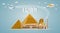 Egypt Landmark Global Travel And Journey paper background. Vector Design Template.used for your advertisement, book, banner, temp