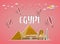 Egypt Landmark Global Travel And Journey paper background. Vector Design Template.used for your advertisement, book, banner, temp