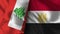 Egypt and Lebanon Realistic Flag â€“ Fabric Texture Illustration