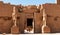 EGYPT, LUXOR - MARCH 01, 2019: ancient sandstone statues, Karnak Temple, Hall of caryatids. Luxor, Egypt