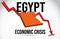 Egypt Map Financial Crisis Economic Collapse Market Crash Global Meltdown Vector