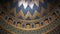 Egypt mosque wood paint interior pattern half dome details