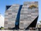 Egypt national Pavilion at Expo 2020 Dubai, facade with hieroglyphs.