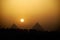 Egypt pyramids sunset