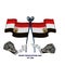 Egypt revolution day, hands with broken chain
