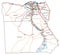 Egypt road and highway map.