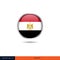 Egypt round flag vector design.