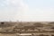 Egypt, Saqqara Museum Complex. An archaeological site. Far away on the horizon are the pyramids of Snefru.