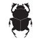 Egypt scarab silhouette vector illustration.