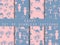 Egypt. Set of seamless patterns. Rose quartz and serenity violet colors.