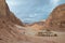 Egypt. Sinai. Coloured canyon among mountains