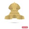 Egypt Sphinx color flat icon for web and mobile design