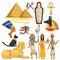 Egypt symbols traveling Pyramids and Sphinx Egyptian culture