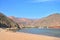 Egypt, Taba. Beach on a background of mountains