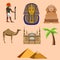 Egypt traditional isolated symbols.