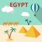 Egypt Travel flat design illustration