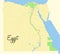 Egypt. Vector map. Geographic map detailed with the designation