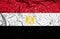 Egypt vintage flag on old crumpled paper background