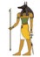 Egyptian ancient symbol, isolated figure of ancient egypt deities