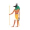 Egyptian Anubis ancient Egyptian deity or god, flat vector illustration isolated.