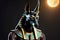 Egyptian Anubis. Fantasy character of Egypt, highly detailed AI generated