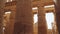 Egyptian Art. Columns with drawings in the Karnak Temple in Luxor.