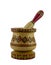 Egyptian artistic painted mortar and pestle