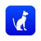 Egyptian cat icon digital blue