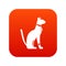 Egyptian cat icon digital red