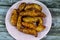 Egyptian classic homemade sausage of deep fried stuffed mumbar which is basically intestines that are filled with spicy rice,