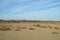 Egyptian desert and blue sky.