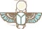 Egyptian Distressed Winged Scarab