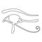 Egyptian Eye of Horus symbol . vector illustration