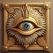 egyptian eye realistic 3d, in the style of sculptural aesthetics, fantasy illustration. Generative AI