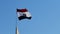 Egyptian flag fluttering in the wind