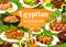 Egyptian food restaurant meals vector banner