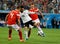 Egyptian football star Mohamed Salah against Russian players Den
