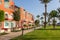 Egyptian garden with palm trees in hotel SUNRISE Garden Palace Resort