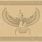 The Egyptian goddess Isis. Animation portrait of the beautiful Egyptian woman