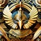 Egyptian gods. Ancient Egypt illustration pattern seamless background_09