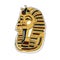 Egyptian golden pharaohs mask icon flat isolated on white background vector illustration