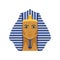 Egyptian golden Tutankhamen pharaoh mask, symbol of ancient Egypt vector Illustration