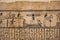 Egyptian hieroglyph`s character`s on papyrus