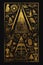 Egyptian Hieroglyphs Gold Symbols on Black