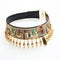 Egyptian Inspired Fashion Jewelry Choker With Gold Ornaments