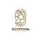 Egyptian logo vector, King logo and line style