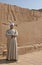 Egyptian Man guarding entrance to Philae Temple