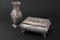 Egyptian metal vase and casket