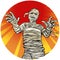 Egyptian mummy walking pop art avatar character icon